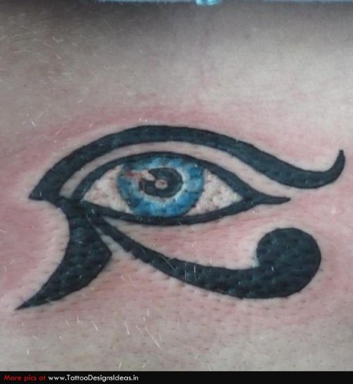 Black Ink Illuminati Eye Tattoo